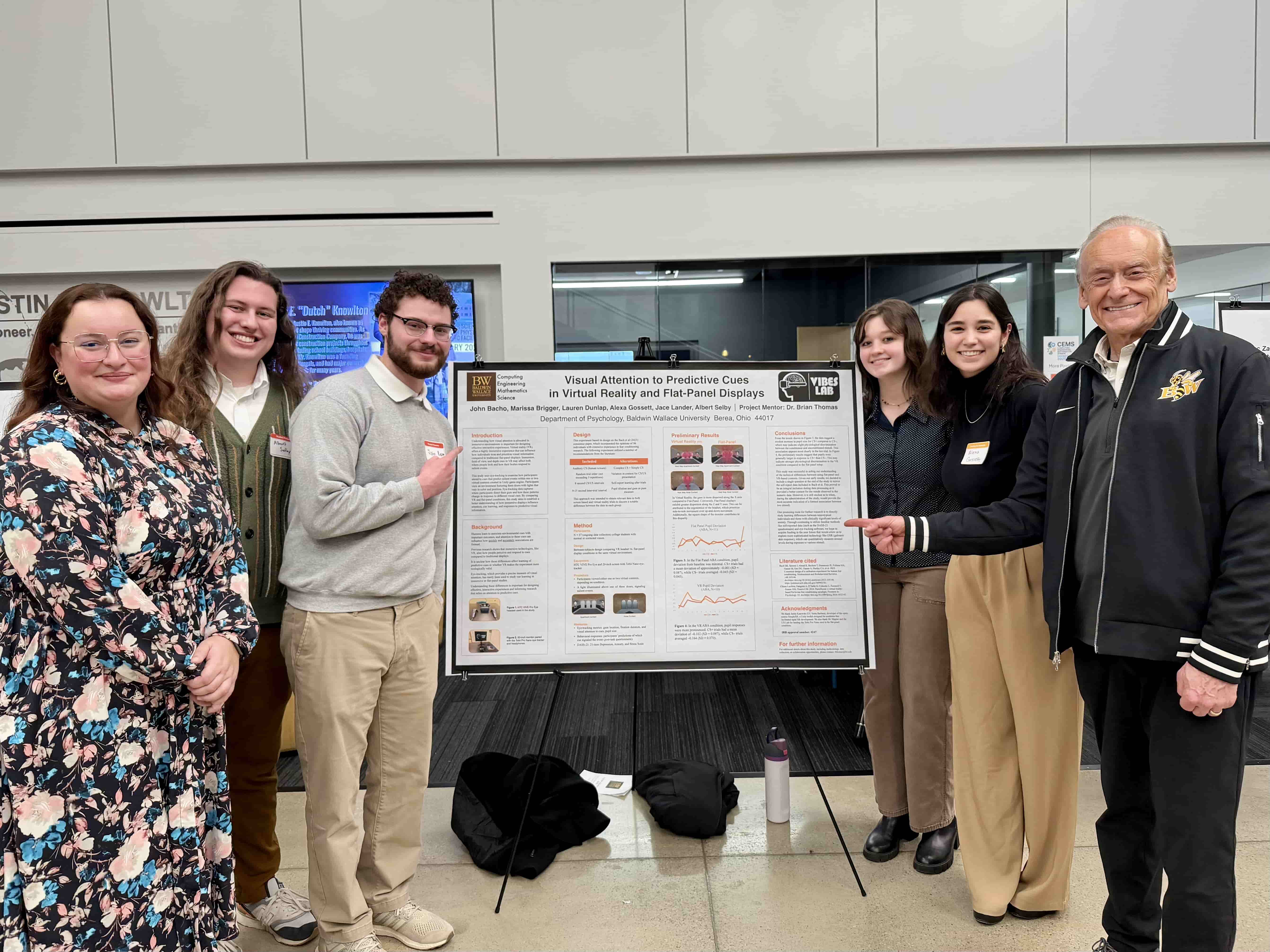 President of Baldwin Wallace University checking out our poster